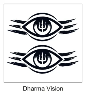 Third Eye tattoo design with Trishul trident and sacred flame motif